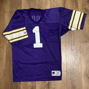 Vintage 90s Original Minnesota Vikings Warren Moon # 1 Champion Jersey Sz 44 USA